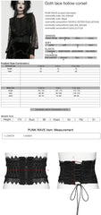 WS-639YDF Gothic Corset Lace Hollow Design Slim-Fit Black Waist Cincher?-??Punk Rave Clothing