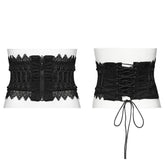 WS-639YDF Gothic Corset Lace Hollow Design Slim-Fit Black Waist Cincher?-??Punk Rave Clothing