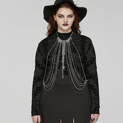 WS-650LHF Gothic Silver Chain Body Jewelry Punk Accessories?-??Punk Rave Clothing