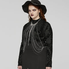 WS-650LHF Gothic Silver Chain Body Jewelry Punk Accessories?-??Punk Rave Clothing