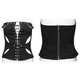 WS-653YDF Gothic Lace-Up Cutout Strapless Punk Corset Top?-??Punk Rave Clothing