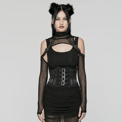 WS-656YDF Gothic Punk Corset Belt with Buckles and Lacing?-??Punk Rave Clothing