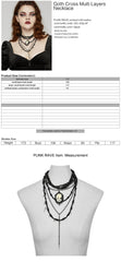 WS-658LHF Vintage Gothic Multi-Layer Cross Bead Necklace?-??Punk Rave Clothing