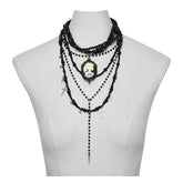 WS-658LHF Vintage Gothic Multi-Layer Cross Bead Necklace?-??Punk Rave Clothing