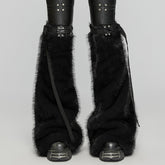 WS-672JTF Faux Fur Strapped Leg Warmers Punk Accessories Deluxe?-??Punk Rave Clothing