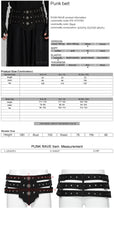 WS-673YDM Gothic Studded Multi-Strap Belt Punk Accessories?-??Punk Rave Clothing