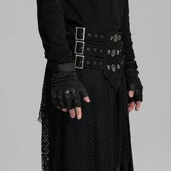 WS-673YDM Gothic Studded Multi-Strap Belt Punk Accessories?-??Punk Rave Clothing