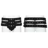 WS-673YDM Gothic Studded Multi-Strap Belt Punk Accessories?-??Punk Rave Clothing