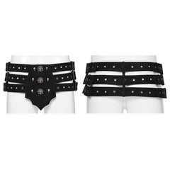 WS-673YDM Gothic Studded Multi-Strap Belt Punk Accessories?-??Punk Rave Clothing
