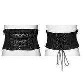 WS-674YDF Edgy Cyberpunk Corset with Lace-Up and Rivet Detailing?-??Punk Rave Clothing