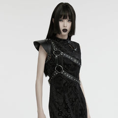 WS-694BDF Edgy Leather Single Shoulder Harness Punk Accessories?-??Punk Rave Clothing