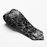 WS-701LHF Gothic Spider Web Punk Tie Accessory Black Polyester Design?-??Punk Rave Clothing