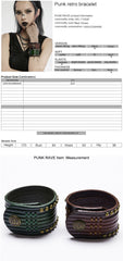 WS-712SSF Rustic Leather Rivet Cuff Punk Accessories Bold Design?-??Punk Rave Clothing