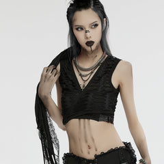 WS-718LHF Edgy Punk Spine Cross Layered Necklace Set?-??Punk Rave Clothing