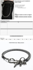 WS-720JTM Gothic Skeleton Chain Punk Rock Waist Belt Accessory?-??Punk Rave Clothing