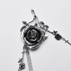 WS-725LHF Gothic Rose Chain Harness Necklace Elegant Body Accessories?-??Punk Rave Clothing