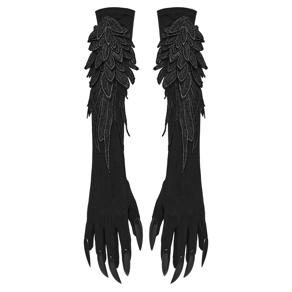 WS-726SSF Black Gothic Claw Gloves Spiked Design Gothic Accessories?-??Punk Rave Clothing
