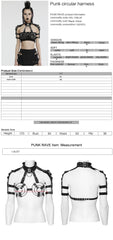 WS-728LHF Edgy Punk Circular Harness with Rivet Strap Detailing?-??Punk Rave Clothing
