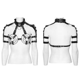 WS-728LHF Edgy Punk Circular Harness with Rivet Strap Detailing?-??Punk Rave Clothing