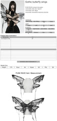 WS-736OTF Delicate Black Gothic Butterfly Wings Sheer Lace Design?-??Punk Rave Clothing