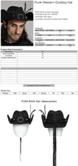 WS-746MZM Suede Cowboy Hat with Feathers Punk Accessories Edition?-??Punk Rave Clothing