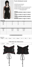 WS-753YDF Edgy Gothic Lace-Up Belted Punk Corset Waist Cincher