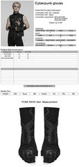 WS-766SSM Mens Tactical Vest and Gloves Set Punk Accessories