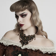 WS-778LHF Gothic Accessories Victorian Choker Steampunk Statement Necklace