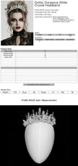 WS-785FSF Gothic Accessories Crystal Crown Luxurious Fantasy Headpiece