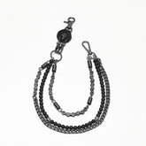 WS-788YDM Dual Chain Skull Clip Punk Accessories Belt Chain