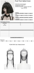 WS-813FSF Punk Accessories Spiked Chain Headdress Gothic Headpiece Statement Jewelry