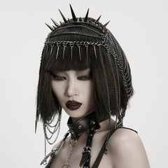 WS-813FSF Punk Accessories Spiked Chain Headdress Gothic Headpiece Statement Jewelry