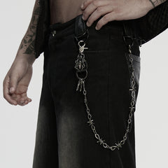 WS-858QTM Edgy Spider Chain with Barbed Wire Punk Accessories