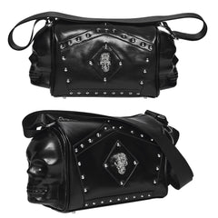 WS-867BBF Gothic Skull Studded Leather Crossbody Punk Accessories Bag