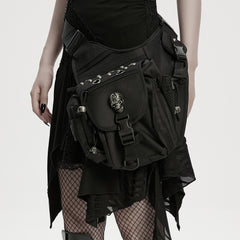 WS-869BB Gothic Punk Skull Studded Waist Bag Hip Accessory