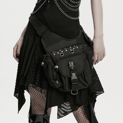 WS-869BB Gothic Punk Skull Studded Waist Bag Hip Accessory