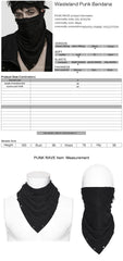 WS-874QTM Dark Bandana Mask Chain Detail Punk Accessories Scarf