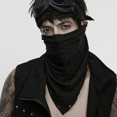 WS-874QTM Dark Bandana Mask Chain Detail Punk Accessories Scarf