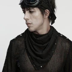 WS-874QTM Dark Bandana Mask Chain Detail Punk Accessories Scarf