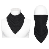 WS-874QTM Dark Bandana Mask Chain Detail Punk Accessories Scarf