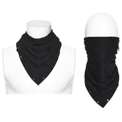 WS-874QTM Dark Bandana Mask Chain Detail Punk Accessories Scarf