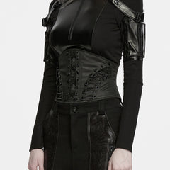 WS-923YDF Gothic Steampunk Punk Corset with Lace Up Rivet Accents