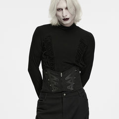WS-932YDM Gothic Punk Corset with Zipper and Lace Detailing