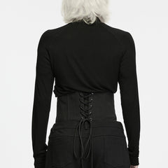 WS-932YDM Gothic Punk Corset with Zipper and Lace Detailing