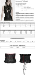 WS-934YDF Gothic Leather Buckle Strap Punk Corset Steampunk Waist Cincher