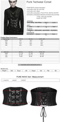WS-947YDM Gothic Black Rivet Strap Punk Corset Top for Men
