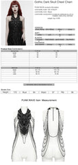 WS-979QTF Gothic Accessories Black Lace Skull Detail Halter Dress