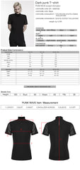 WT-1098TDM Black Gothic Mesh Stitch Detail Punk T Shirts