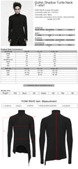 WT-1122TCM Asymmetrical Long Sleeve Gothic T Shirts with Layered Hem Design