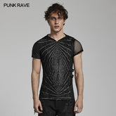 WT-560DQM Punk lightwave printed T-shirt?-??Punk Rave Clothing